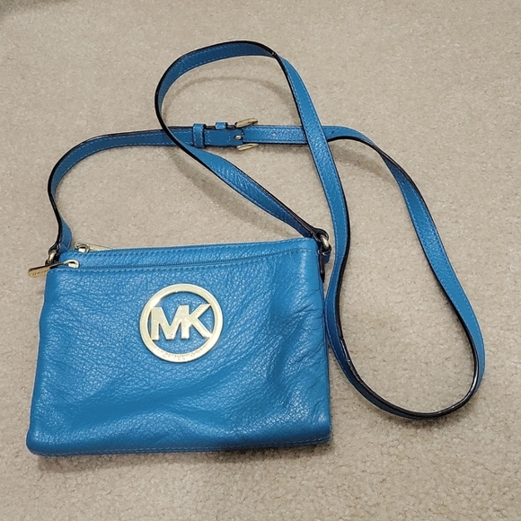 Michael Kors Handbags - Aqua Blue Michale Kors Crossbody with Built in Wallet